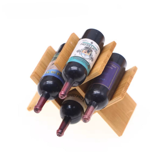 Miniature Wine Bottles on Wine Rack (1:12 scale)