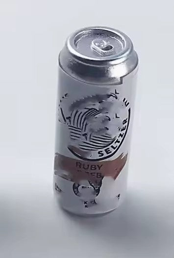 Miniature Set of White Claw Hard Seltzer Cans (6) (1:12 scale)