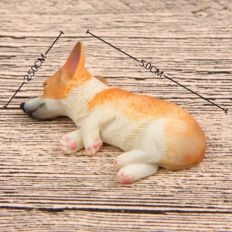 Sleeping Corgi Dogs (1:12 scale)