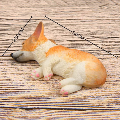 Sleeping Corgi Dogs (1:12 scale)