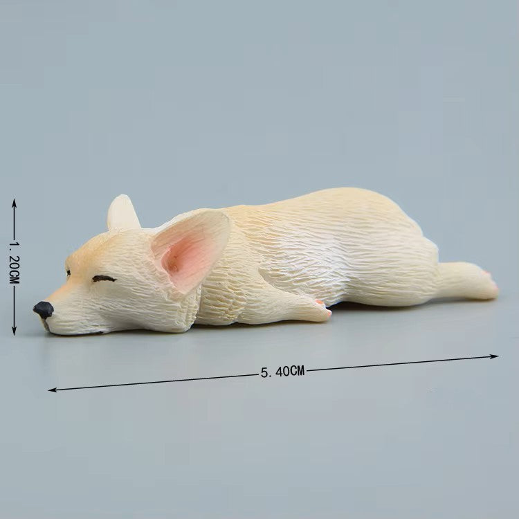 Sleeping Corgi Dogs (1:12 scale)