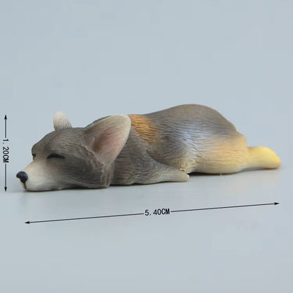 Sleeping Corgi Dogs (1:12 scale)