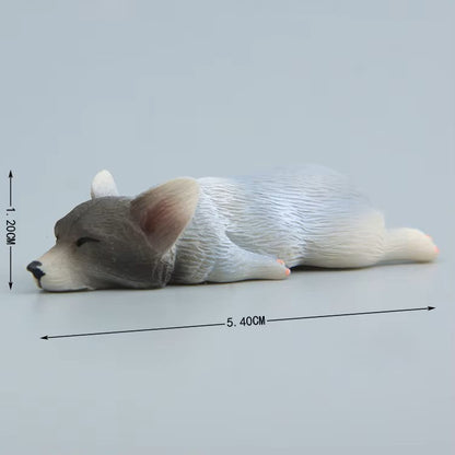 Sleeping Corgi Dogs (1:12 scale)