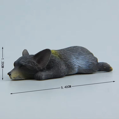 Sleeping Corgi Dogs (1:12 scale)