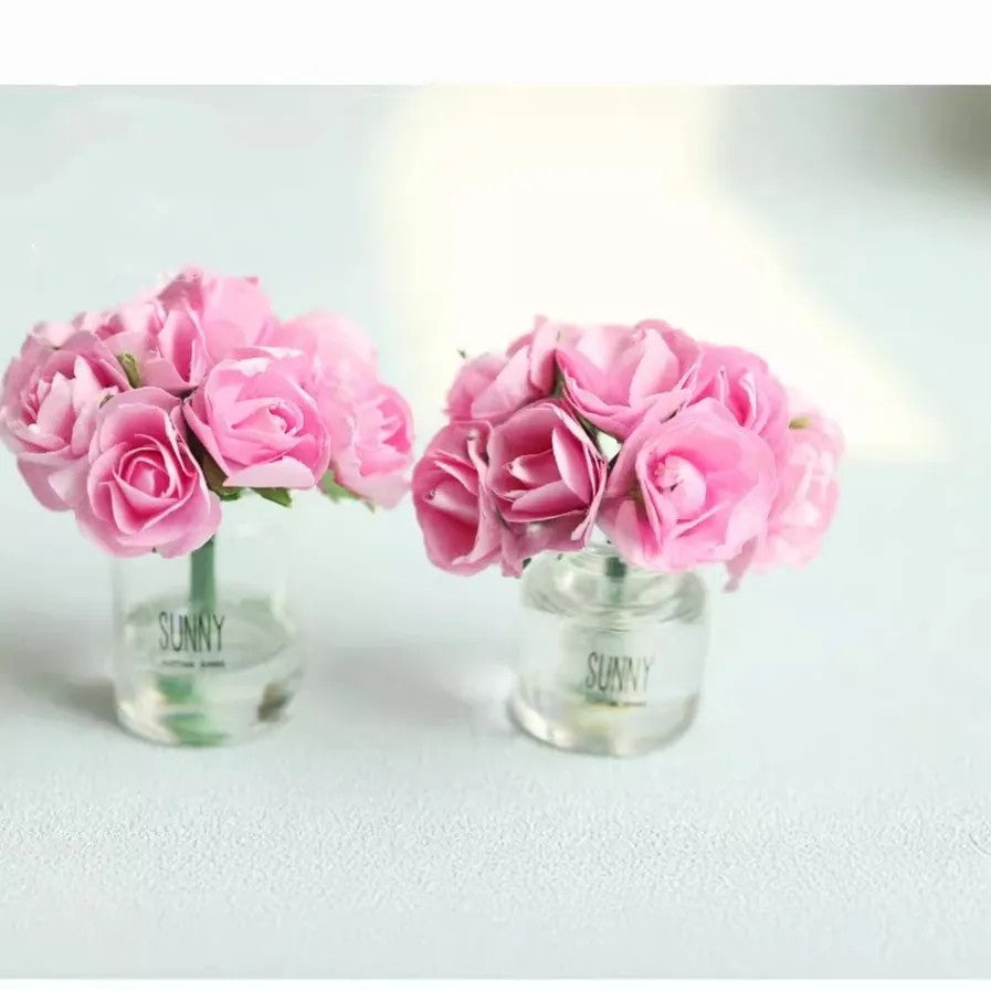 Flower Bouquet (Light Pink, Dark Pink, or Yellow Flowers) (1:12 scale)
