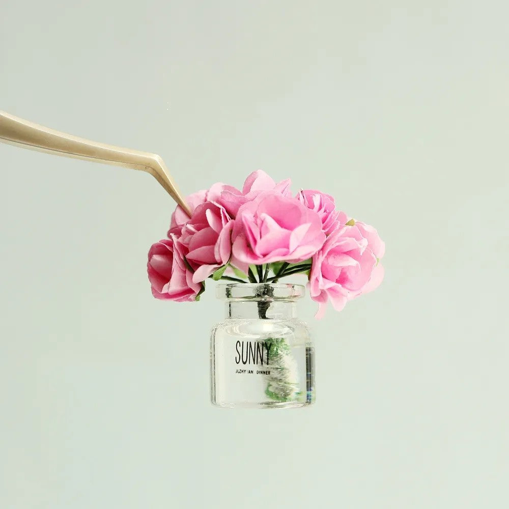 Flower Bouquet (Light Pink, Dark Pink, or Yellow Flowers) (1:12 scale)