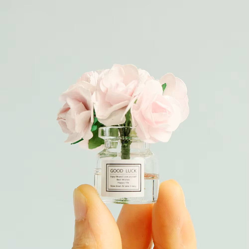 Flower Bouquet (Light Pink, Dark Pink, or Yellow Flowers) (1:12 scale)