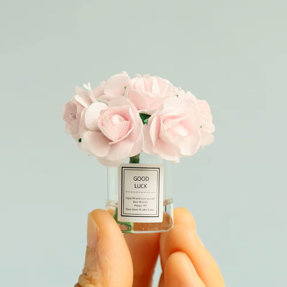 Flower Bouquet (Light Pink, Dark Pink, or Yellow Flowers) (1:12 scale)