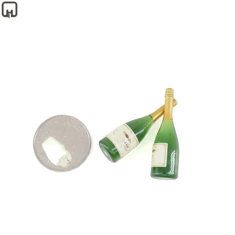 Champagne Bottle with or without glasses (1:12 scale)