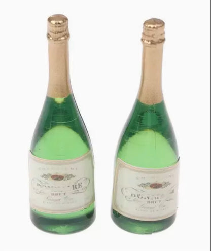 Champagne Bottle with or without glasses (1:12 scale)