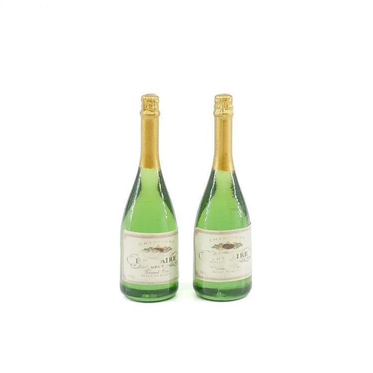 Champagne Bottle with or without glasses (1:12 scale)