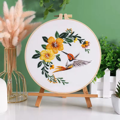 Beautiful Birds Blue Bird Embroidery Kit (8" x 8")