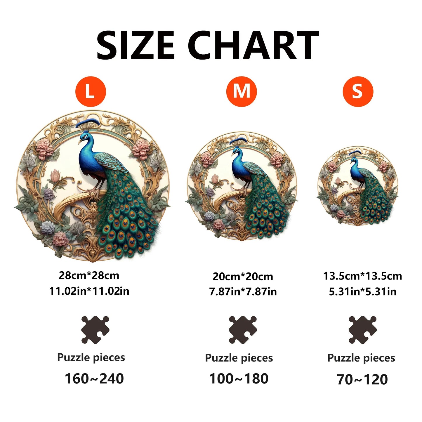 Blue Phoenix Wooden Bird Puzzle (11" x 11")