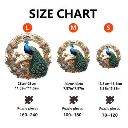 Blue Phoenix Wooden Bird Puzzle (11" x 11")