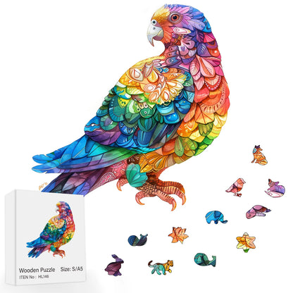 Tie Dye Pigeon Wooden Bird Puzzle (11" x 11")